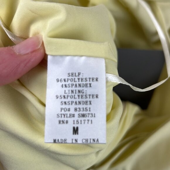 Le Lis Yellow Cowl Neck Open  Back Pleated Cami Short Romper - Picture 10 of 12